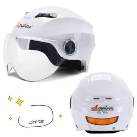 Universal Helmet Lightweight Winter Heating Helmet (Option: White-B)