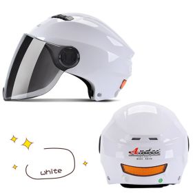 Universal Helmet Lightweight Winter Heating Helmet (Option: White-C)