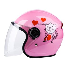 Autumn And Winter Child Baby Elementary School Student Safety Helmet (Option: Pink-One size)