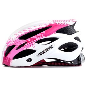 Sunscreen With Rear Taillight Warning Riding Helmet (Option: Pink-One size)