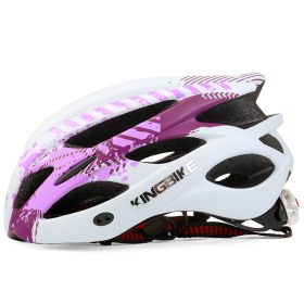 Sunscreen With Rear Taillight Warning Riding Helmet (Option: Purple-One size)