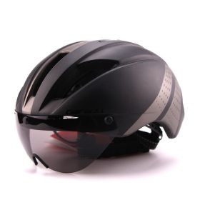 Pneumatic Bicycle Helmet For Road And Mountain (Option: Black gold-M)