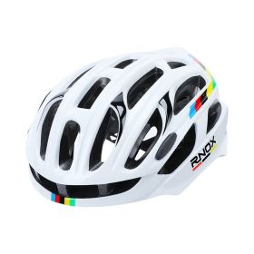 Striped Motorcycle Paint Electric Bike Helmet (Option: Pearl White)