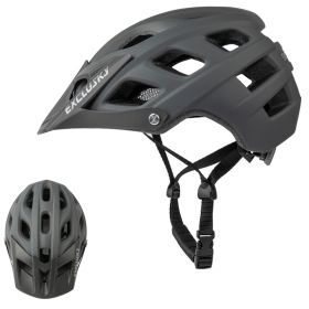 Outdoor Bicycle Helmet In-mold Road Mountain Bike Helmet (Option: Matte grey-One size)