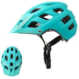 Outdoor Bicycle Helmet In-mold Road Mountain Bike Helmet (Option: Frosted Lake Blue-One size)