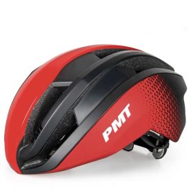 PMT Heslang Spudy Cycling Pneumatic Integrated Helmet (Option: Red Black-L)