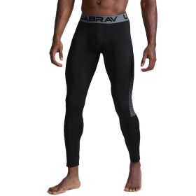 Men's Leggings Compression Sports Tights (Option: Black-S)