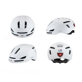 UBS charging warning taillight helmet (Option: White-USB)