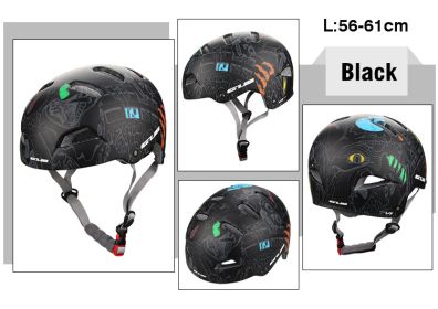 Outdoor safety helmet for cycling (Option: Black-L)