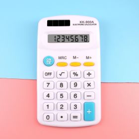 Student Calculator Palm Type 8 Digits (Option: 900A White)