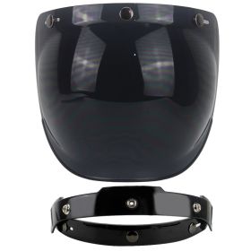 Windproof Universal Retro Helmet Bubble Goggles (Option: With bracket black)