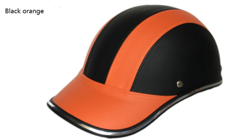 Motorcycle adult helmet (Option: Black orange-Front logo)