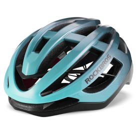 Locke Brothers Riding Helmet Pneumatic Bicycle Helmet (Option: Cyan-M)