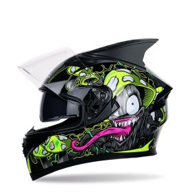 Four seasons corner motorcycle racing helmet (Option: Black-XL)