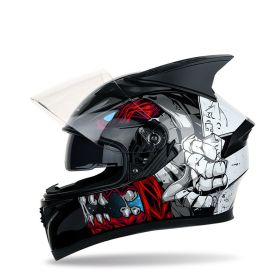 Four seasons corner motorcycle racing helmet (Option: White-XL)