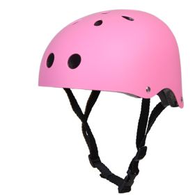 Rock climbing mountaineering ski helmet (Option: Matte pink-L)