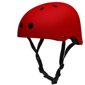 Rock climbing mountaineering ski helmet (Option: Matte red-M)