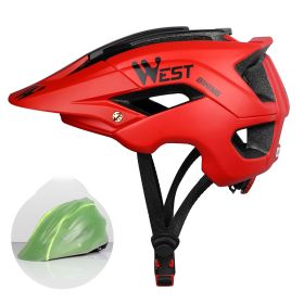 Cycling Helmets For Men And Women Mountain Bike Helmets Hard Hats Riding (Option: Red-One size)