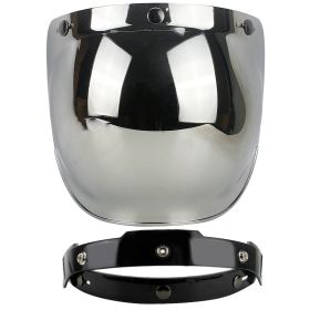 Windproof Universal Retro Helmet Bubble Goggles (Option: With bracket silverplated)