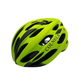 Bicycle helmet with taillight warning light glowing insect screen (Option: Black fluorescent)