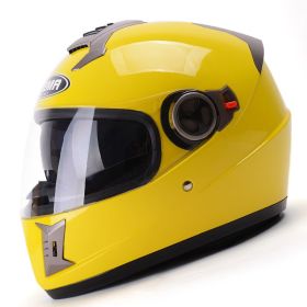 Mustang winter warm locomotive electric car helmet (Color: Yellow)