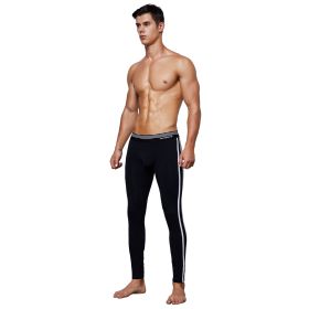 Long Johns Men's Warm Leggings (Option: Black-M)