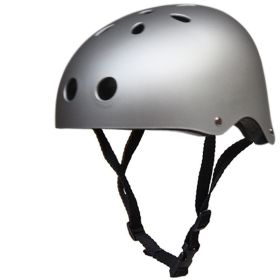 Rock climbing mountaineering ski helmet (Option: Frosted silver-L)