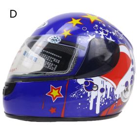 Kids Kart Helmet Kids Motorcycle Head (Option: Blue starry sky-One size)