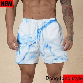 American Casual Shorts Exercise Workout Pants (Option: White Ink Painting-XXXL)