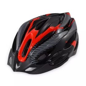 Mountain bike riding helmet (Option: Red-L)