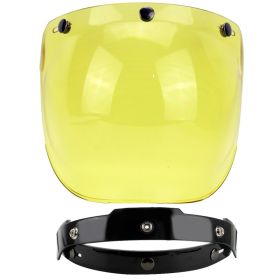 Windproof Universal Retro Helmet Bubble Goggles (Option: With bracket yellow)