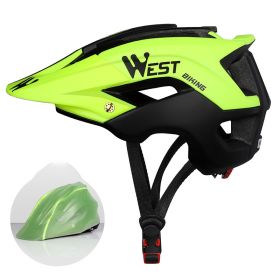 Cycling Helmets For Men And Women Mountain Bike Helmets Hard Hats Riding (Option: Green-One size)