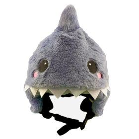 Original Cute Cartoon Animal Plush Ski Helmet Decorative Cap Set (Option: Shark)