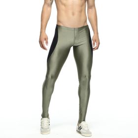 Nylon Men's Gym Pants Ninth (Option: Army Green-S)