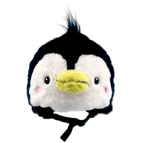 Original Cute Cartoon Animal Plush Ski Helmet Decorative Cap Set (Option: Penguin)