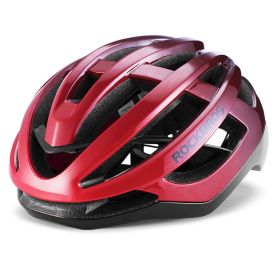 Locke Brothers Riding Helmet Pneumatic Bicycle Helmet (Option: Chinese Red-L)