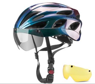 Rock brothers riding helmet (Option: Blue yellow)