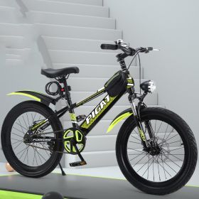 Single Pupil Shock Absorbing Variable Speed Mountain Bike (Option: Green-1 Style-18inch)