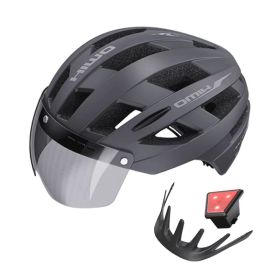 Ride Helmet Cushioning Commuter Battery Bicycle (Color: Grey)