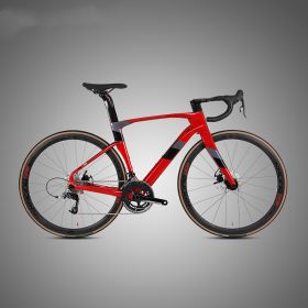 Fully Hidden Carbon Fiber Disc Brake Road Car Variable Speed Sports Racing (Option: Red-48cm)