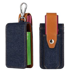 Simple Solid Denim Storage Protective Case (Option: Denim Dark Blue-Storage)