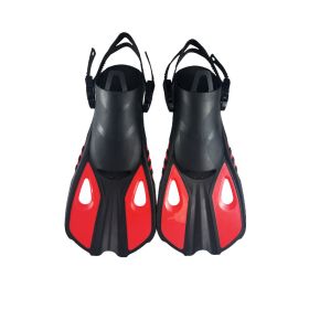 Snorkeling Fins Adjustable Diving Flippers Snorkeling Equipment (Option: Red-StoM)