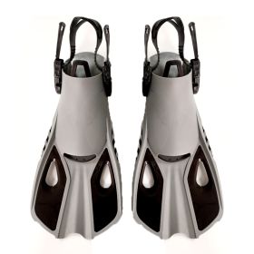 Snorkeling Fins Adjustable Diving Flippers Snorkeling Equipment (Option: Gray-XS)