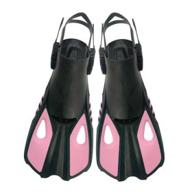 Snorkeling Fins Adjustable Diving Flippers Snorkeling Equipment (Option: Pink-StoM)