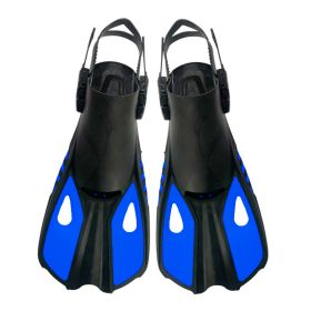 Snorkeling Fins Adjustable Diving Flippers Snorkeling Equipment (Option: Blue-StoM)