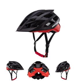 Outdoor Mountain Bike Sports Cycling Helmet (Option: Black red)