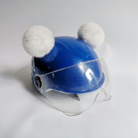 Hairball Ears Helmet Ornaments Skiing Cute Personality (Color: White)