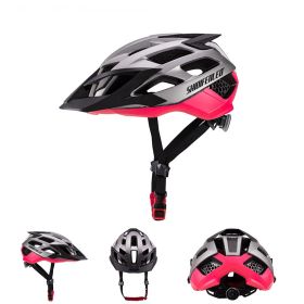 Outdoor Mountain Bike Sports Cycling Helmet (Option: Grey pink)