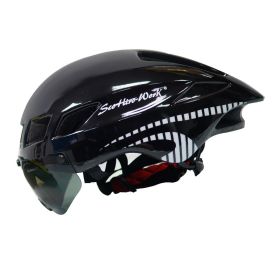 Scorpio Cycling Helmet Bicycle TT-3 Helmet Seven-color Helmet (Option: Shiny black)