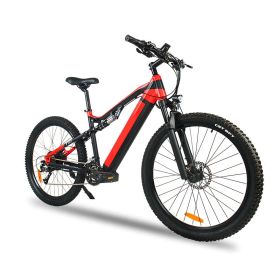 500W Electric Bicycle Ebike 27.5 Inches Mountain E-Bike 48V City EMTB 27 Speed Gray - 500W Bafang Motor (Color: Red)